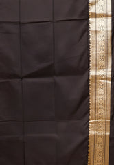 Mehendi Green with Black Border Kanjivaram Silk Saree With Blouse Piece