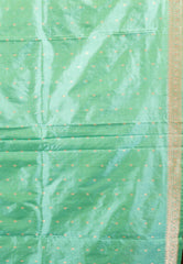 Sea Green Katan Pure Silk Saree With Blouse Piece