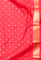 Red Katan Silk Saree With Blouse Piece