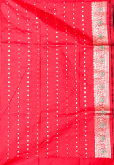 Turquoise Blue Minakari with Red Border Katan Pure Silk Saree With Blouse Piece