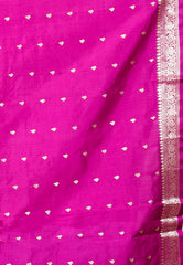 Feroza Blue Katan Pure Silk Saree With Blouse Piece