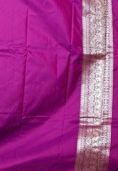 Mauve with Purple Border Kanjivaram Silk Saree With Blouse Piece