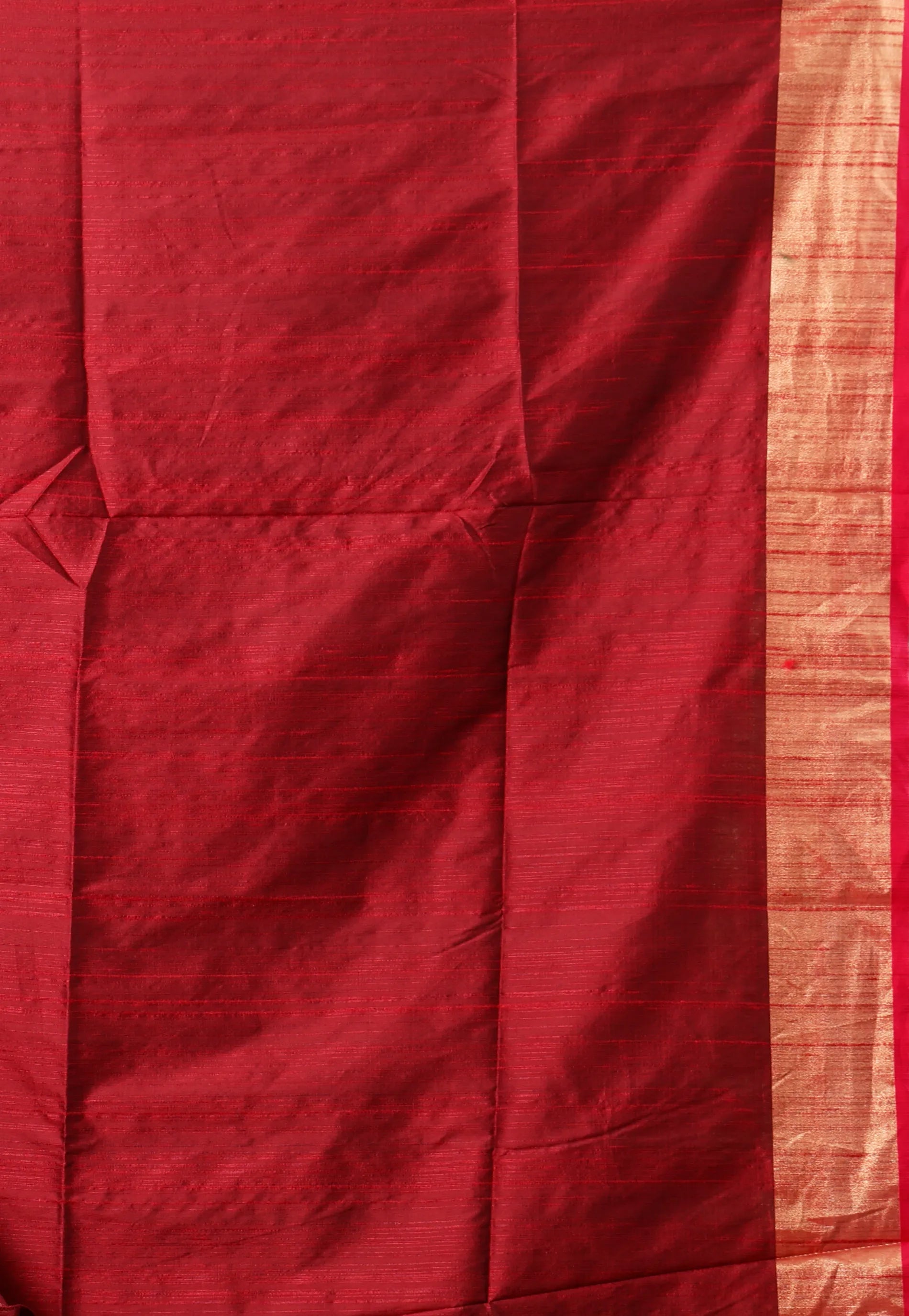 Bottle Green Tussar Silk Saree with Blouse Piece