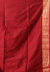 Bottle Green Tussar Silk Saree with Blouse Piece