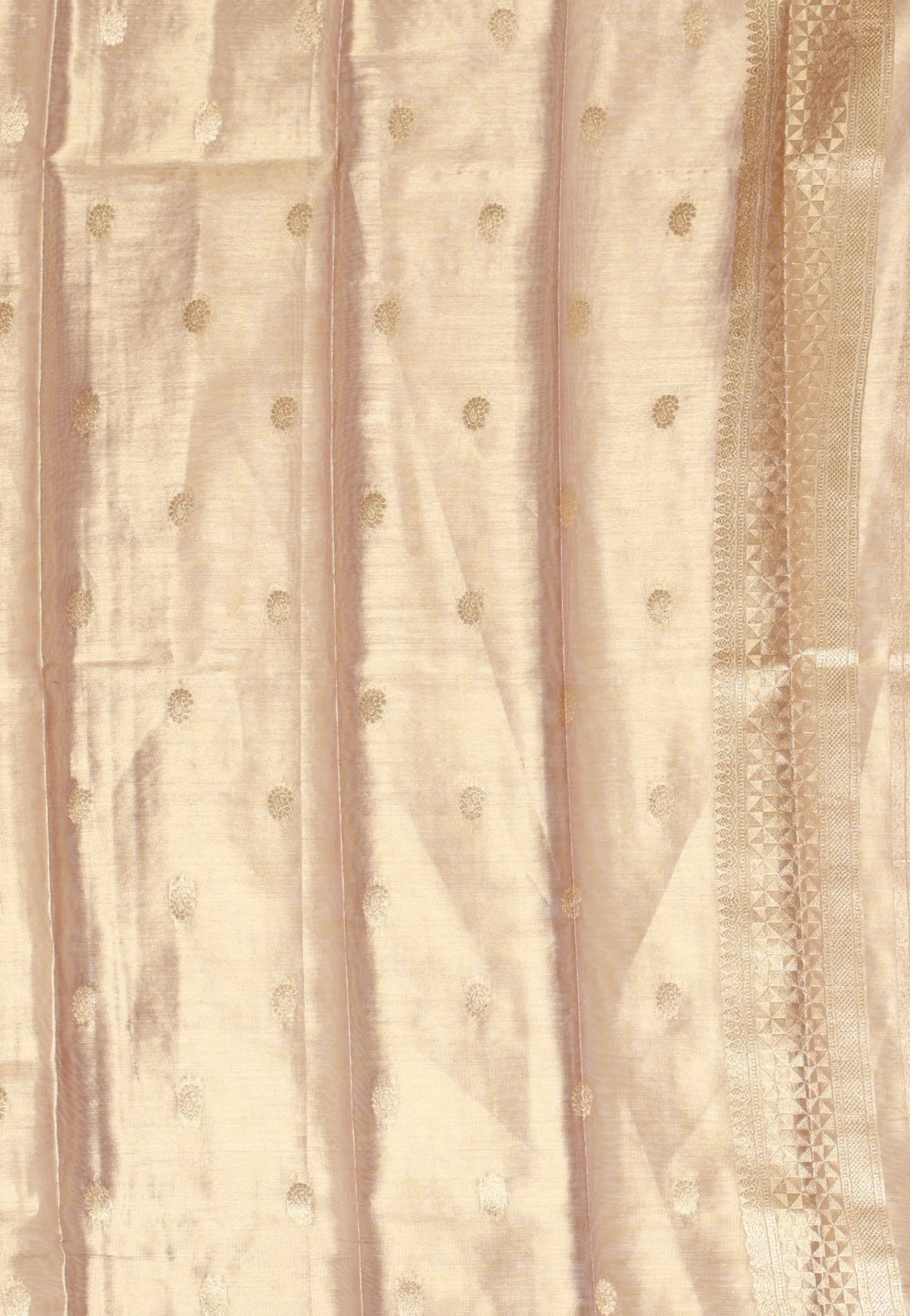 Golden Tissue Kanjivaram Silk Saree With Blouse Piece