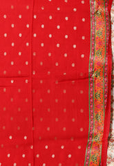 Off Wihite Kani Silk Saree With Blouse Piece