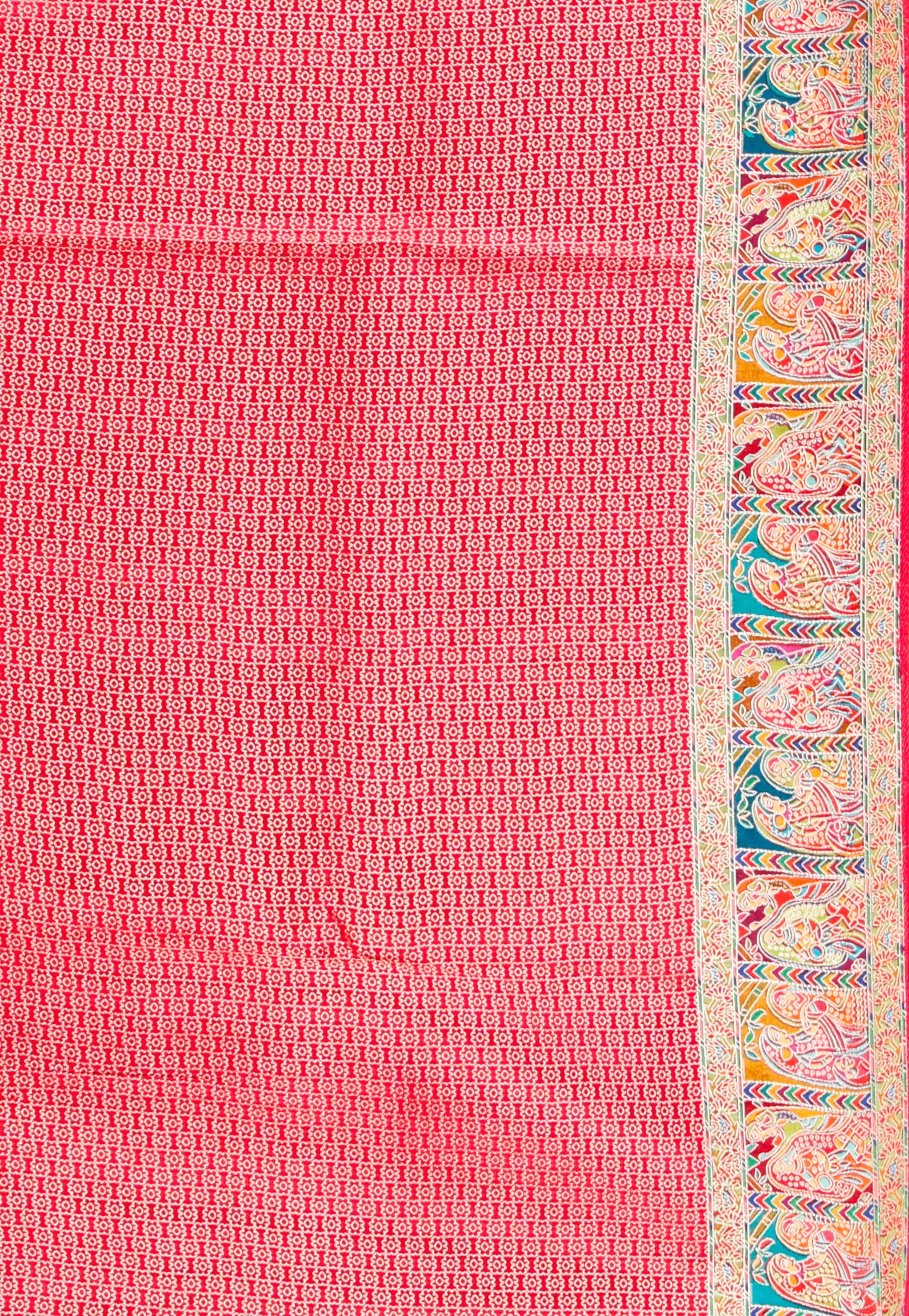 Mustard Kani Silk Saree With Blouse Piece