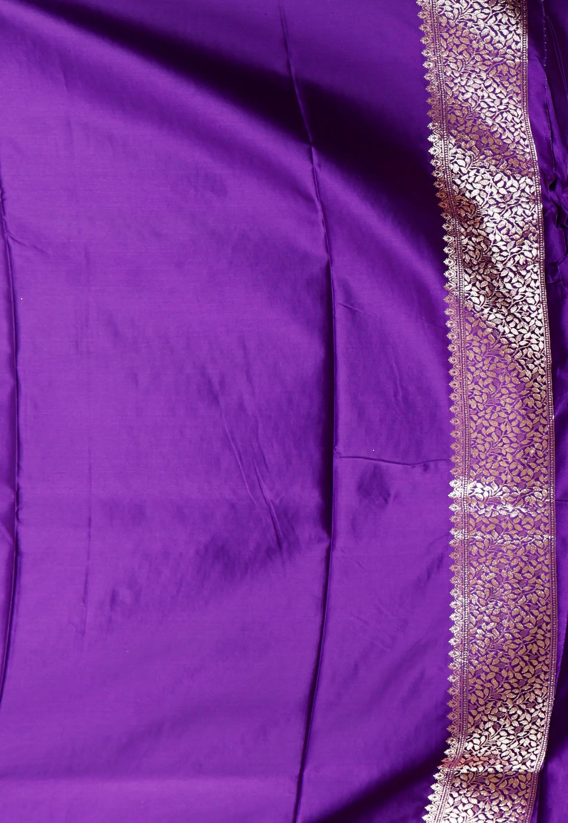 Purple Mashru Silk Saree with blouse Piece