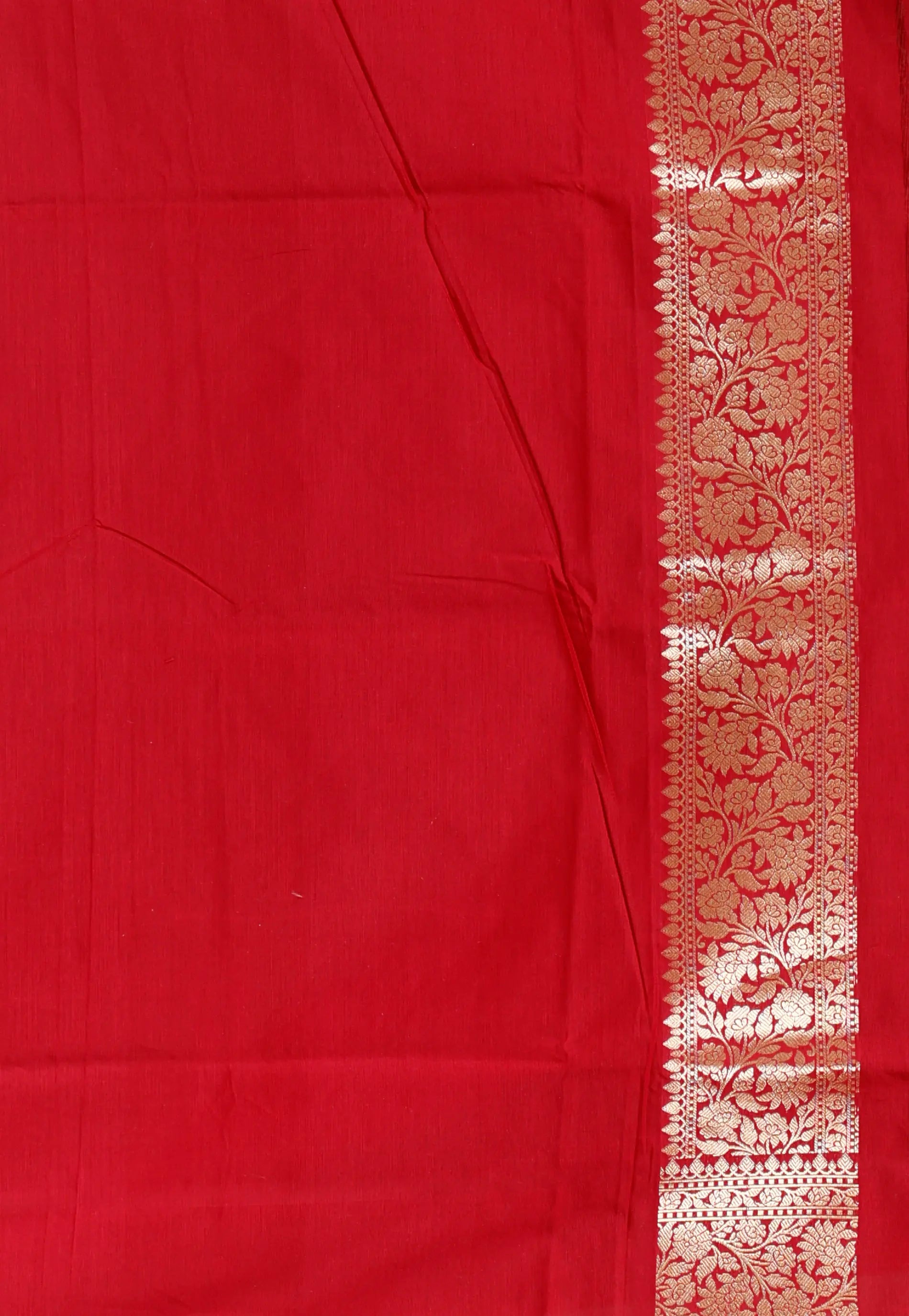 Tussar Colour Silk with Red Border Tussar with Blouse Piece