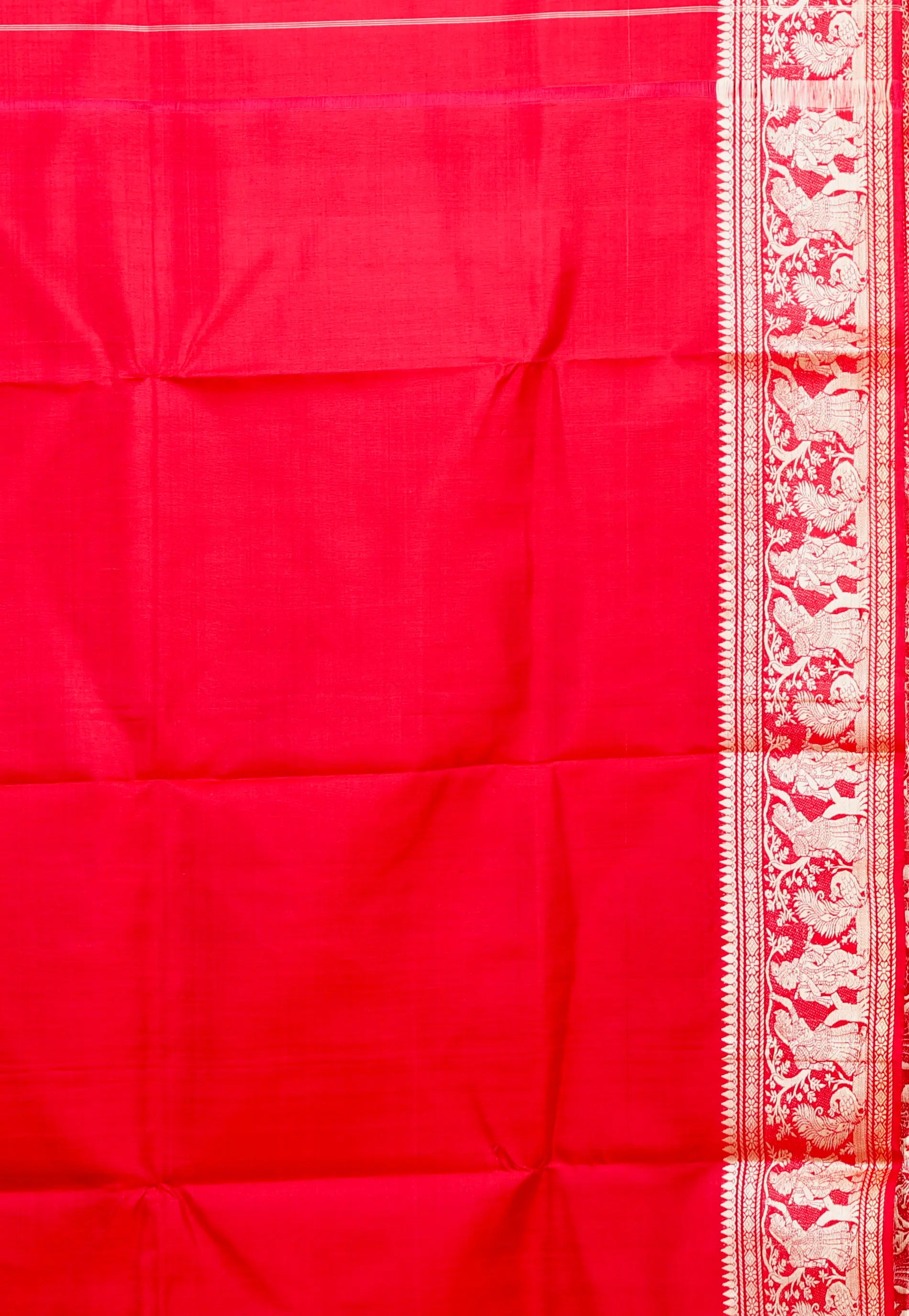 Red Baluchari Pure Silk Saree with Blouse Piece