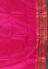 Peacock Blue Baluchari Silk Saree with Blouse Piece