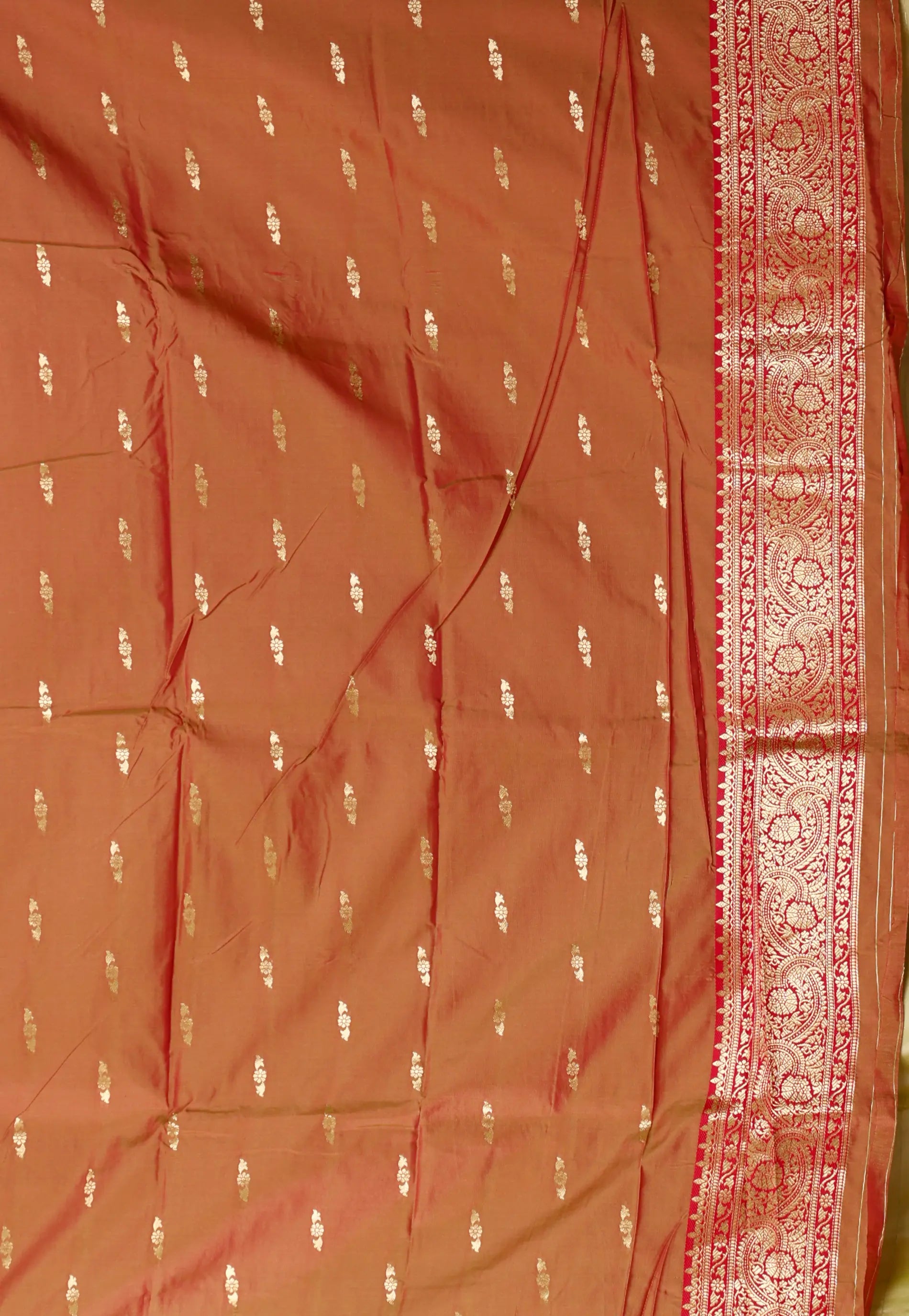 Light Green with Red Border Kanjivaram Silk Saree With Blouse Piece