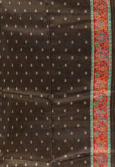 Multi Colour Kani Silk Saree With Blouse Piece