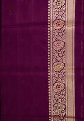 Magenta Pure Exclusive Kadwa Katan Silk Saree with Blouse Piece - Adi Akshoy & Co.