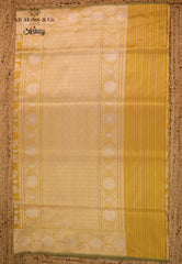 Mustard Yellow Pure Exclusive Kadwa Katan Silk Saree with Blouse Piece - Adi Akshoy & Co.