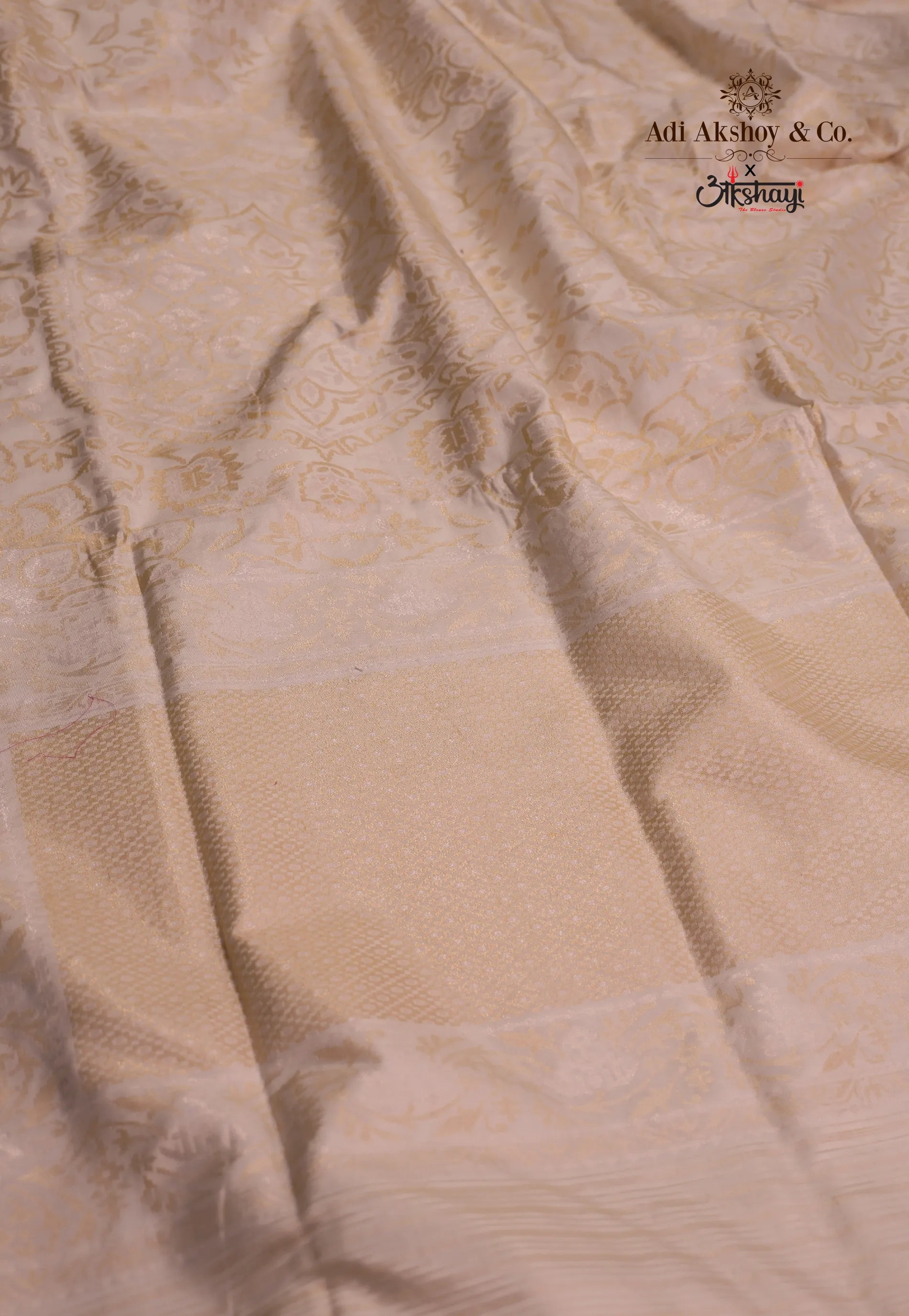 Cream Beige Colour Pure Exclusive Kadwa Katan Silk Saree with Blouse Piece - Adi Akshoy & Co.