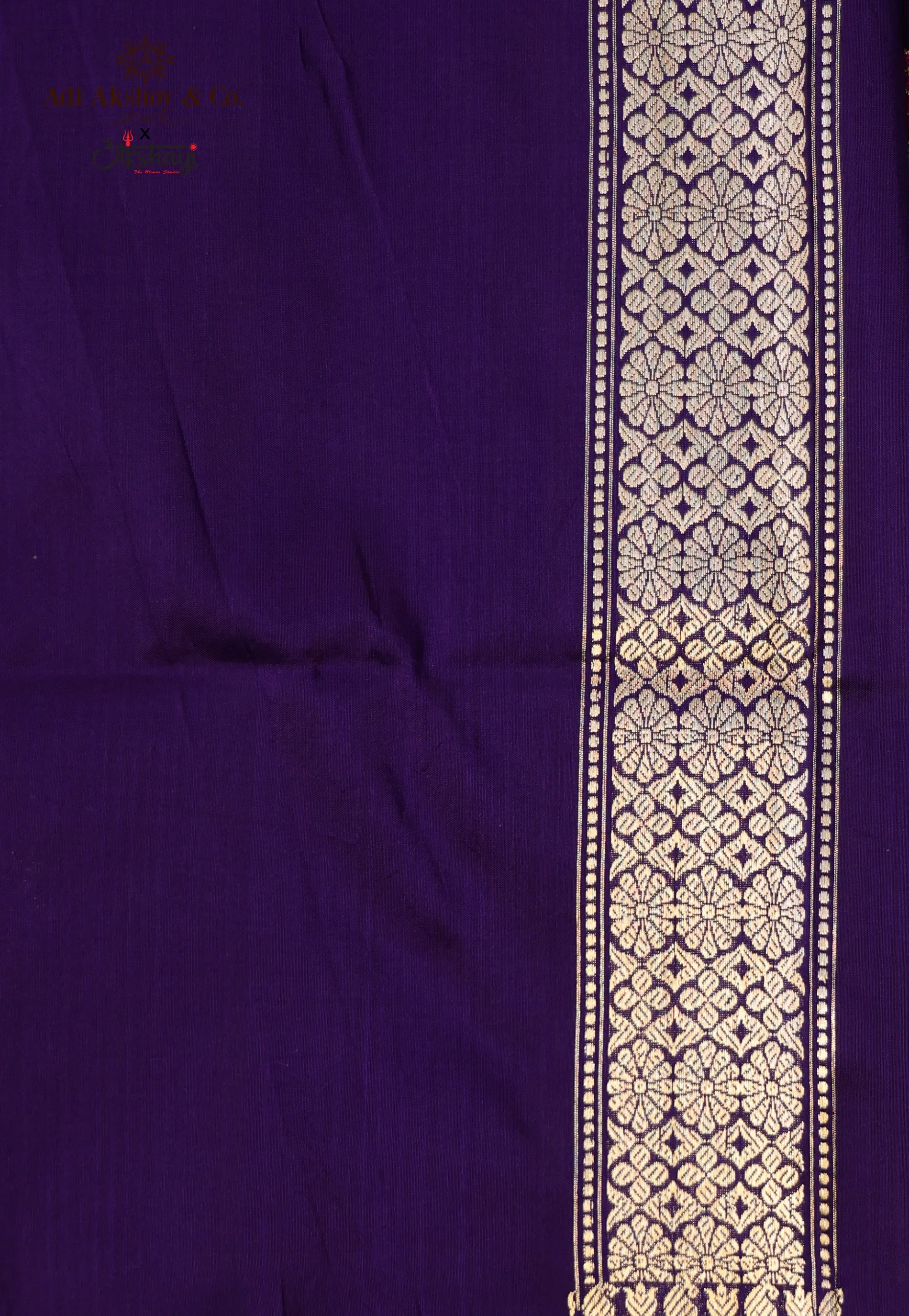 Purple Pure Exclusive Kadwa Katan Silk Saree with Blouse Piece - Adi Akshoy & Co.