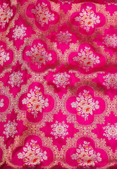Rani Pink Pure Exclusive Kadwa Katan Silk Saree with Blouse Piece - Adi Akshoy & Co.