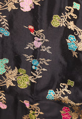 Black Pure Exclusive Kadwa Katan Silk Saree with Blouse Piece - Adi Akshoy & Co.
