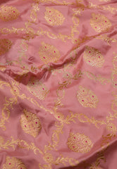 Pink Pure Exclusive Kadwa Katan Silk Saree with Blouse Piece - Adi Akshoy & Co.