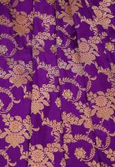 Purple Pure Exclusive Kadwa Katan Banarasi Silk Saree with Blouse Piece - Adi Akshoy & Co.