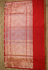 Dark Red Exclusive Wedding Kadwa Katan Pure Silk Saree with Blouse Piece - Adi Akshoy & Co.