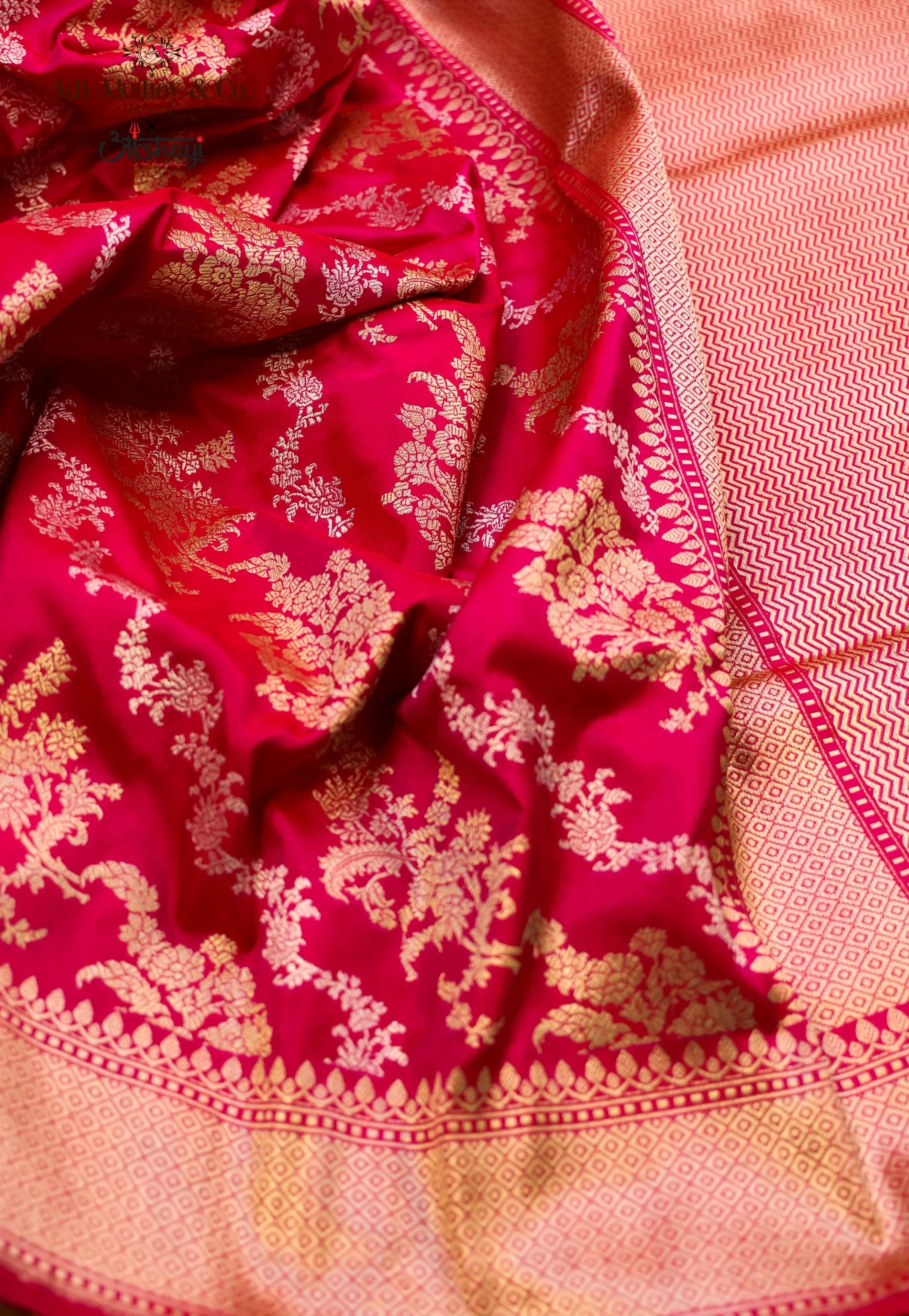 Rani Pure Exclusive Kadwa Katan Silk Saree with Blouse Piece - Adi Akshoy & Co.