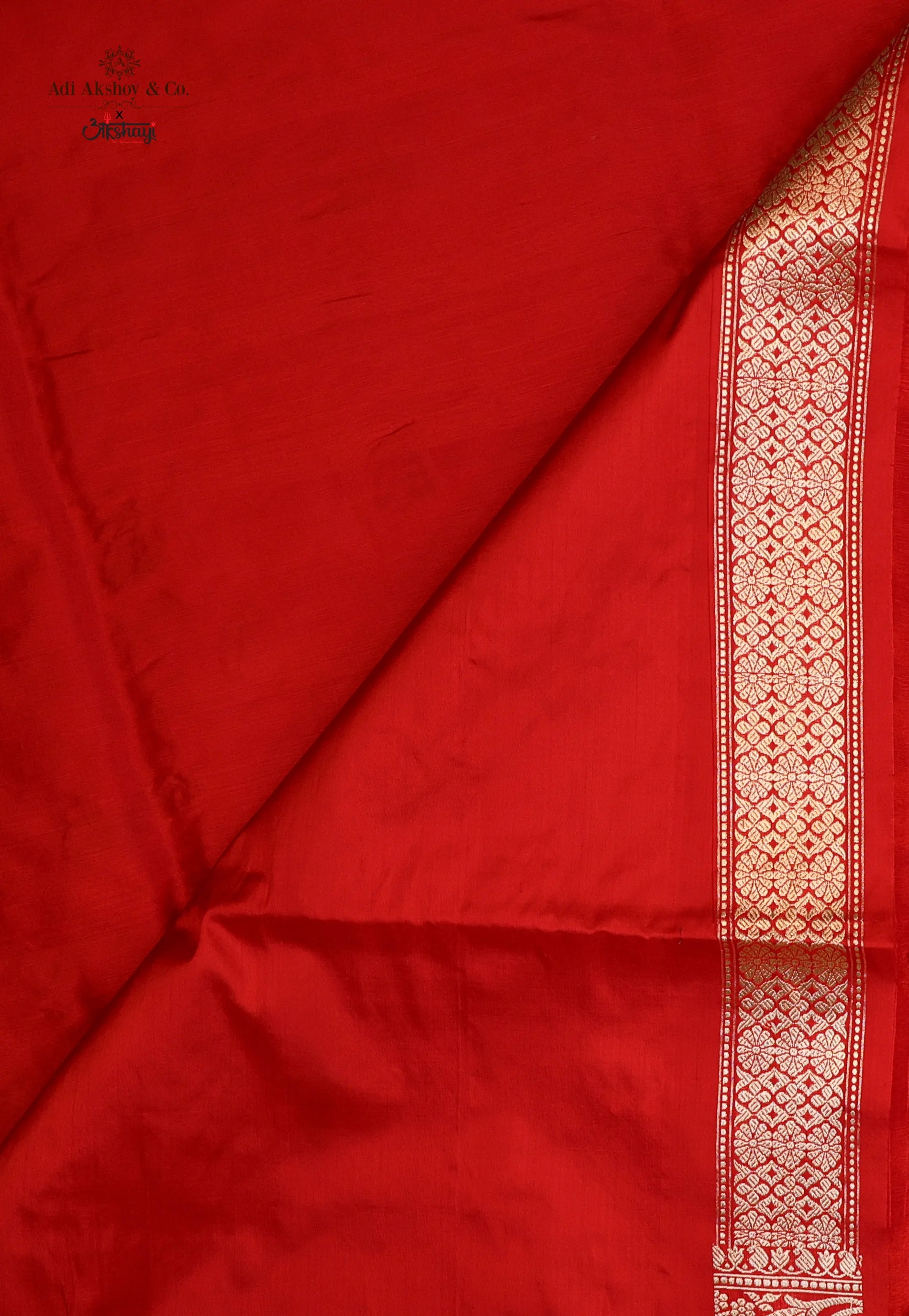 Dark Red Exclusive Wedding Kadwa Katan Pure Silk Saree with Blouse Piece - Adi Akshoy & Co.