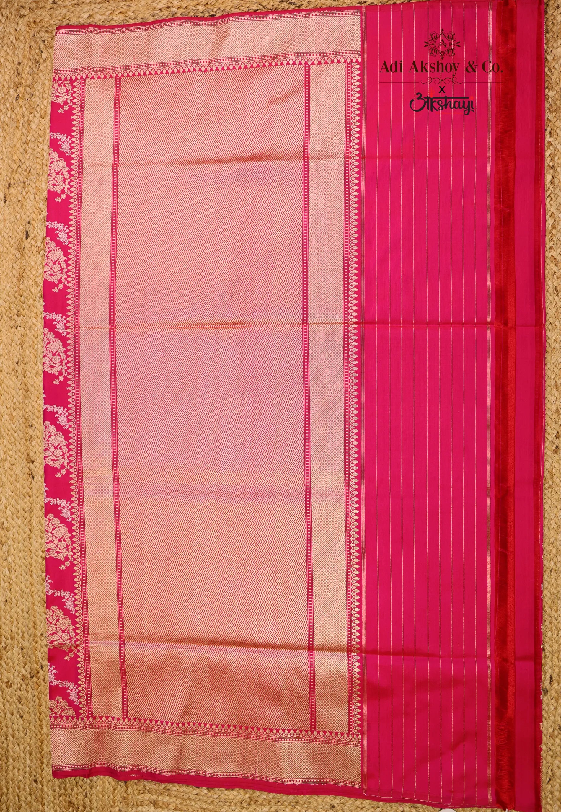 Rani Pure Exclusive Kadwa Katan Silk Saree with Blouse Piece - Adi Akshoy & Co.