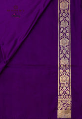 Purple Pure Exclusive Kadwa Katan Silk Saree with Blouse Piece - Adi Akshoy & Co.