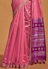 Rani Tussar Silk Saree with Blouse Piece - Adi Akshoy & Co.