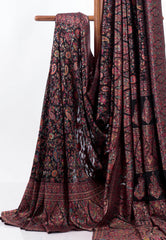 Black Kani Pure Silk Saree With Blouse Piece