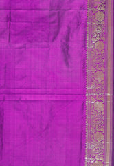 Purple Pure Silk Katan Saree With Blouse Piece